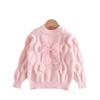 Children's Sweaters Foreign Style Jumper with Bow Twist Winter Clothes for Girls Knitted Sweater Children Clothes Boys