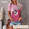 JPNTKY Women's Fashion Casual O-Neck Short Sleeve Blouses & Shirts