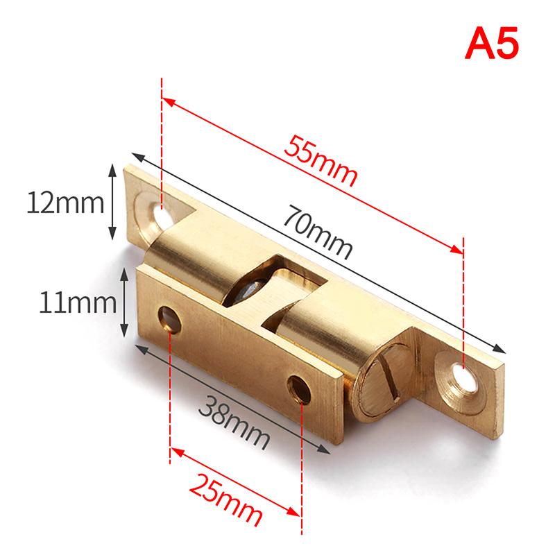 1 Stück Messing Druckkugeln Verschluss Tür Federklemme Schranktür Schnapper Silber Doppelkugelverschluss Schranktür Riegel 42/50/60/70mm