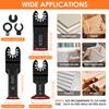 Set Bi-Metall Oszillierende Sägeblätter Cutter Universal Arc Edge Oszillierende Multitool-Klingen Extra-Lange Sägeblätter Für Holz Metall
