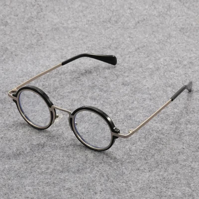 Trendy Round Frame Glasses New Vintage Women Men Small Frame Blue Light Blocking Eyeglasses Designer Luxury Eyewear