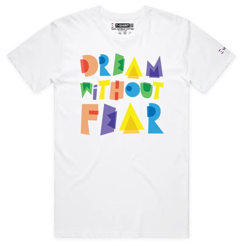 VOICEART Dream Without Fear Motivation Lifestyle T-Shirt with Premium Graphic 4XL