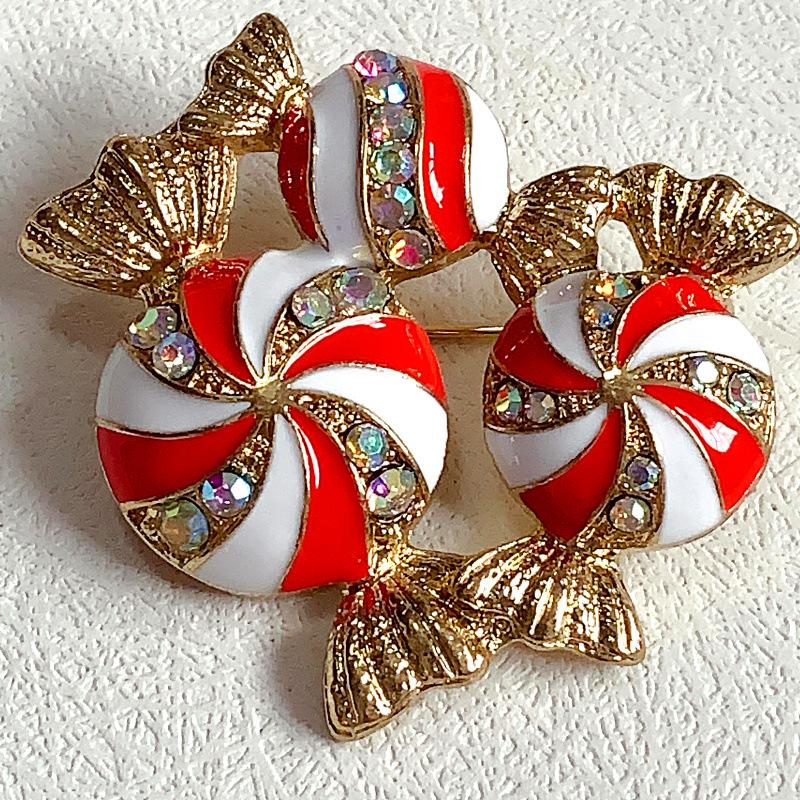 

Милый набор брошей в виде конфет на Хэллоуин с бриллиантами, эмалевыми аксессуарами с кристаллами, брошь, разноцветные бусины, украшение-эмблема для школьной сумки