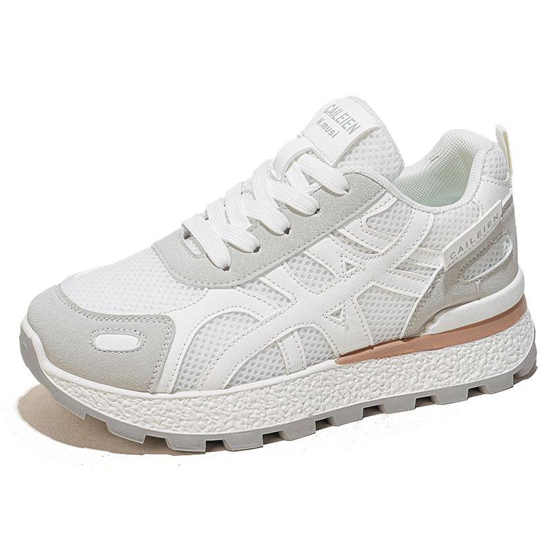 Spring Women's Shoes New Breathable Mesh Shoes Children's Versatile Thick-soled Heightening Sports Shoes Casual Dad Shoes