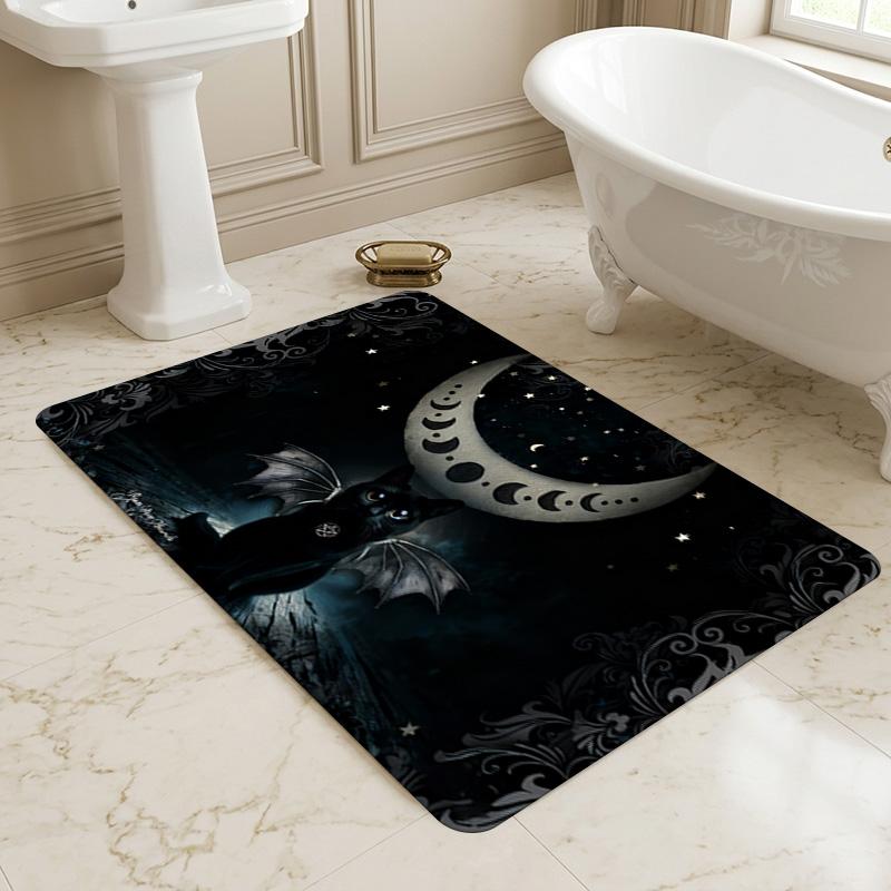 Moon Cat Living Room Nonslip Area Rug Soft Carpet For Bedroom Game Playroom Sofa Office Home Decor Doormat Christmas Gift C929453