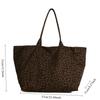 Lässige Leopardenmuster-Schultertasche Große Kapazität Textur Damen-Tragetasche Handtasche Achseltasche Umhängetasche