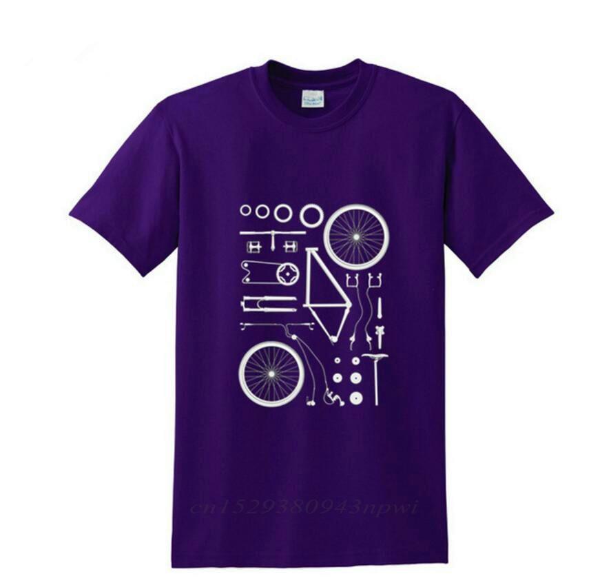 2024 Funny Tshirt Print bicycle MTB T shirts Mountain biker exploded into parts Tee shirt Group Team Clothing tshirt men