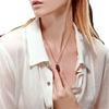 Elegant Luxury Rectangular Amethyst Gemstone Pendant with Zircon Accents for Women