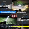 White Laser Flashlight TYPE-C Rechargeable Military Tactical Zoomable Portable LED Camping Search Spotlight