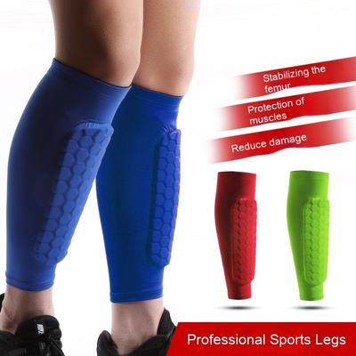 1/3 Pcs Leg Sleeves Shin Guards Shockproof Honeycomb Nylon Care Sock Shin Protector Soccer Gear Soccer Shields Sports Legging