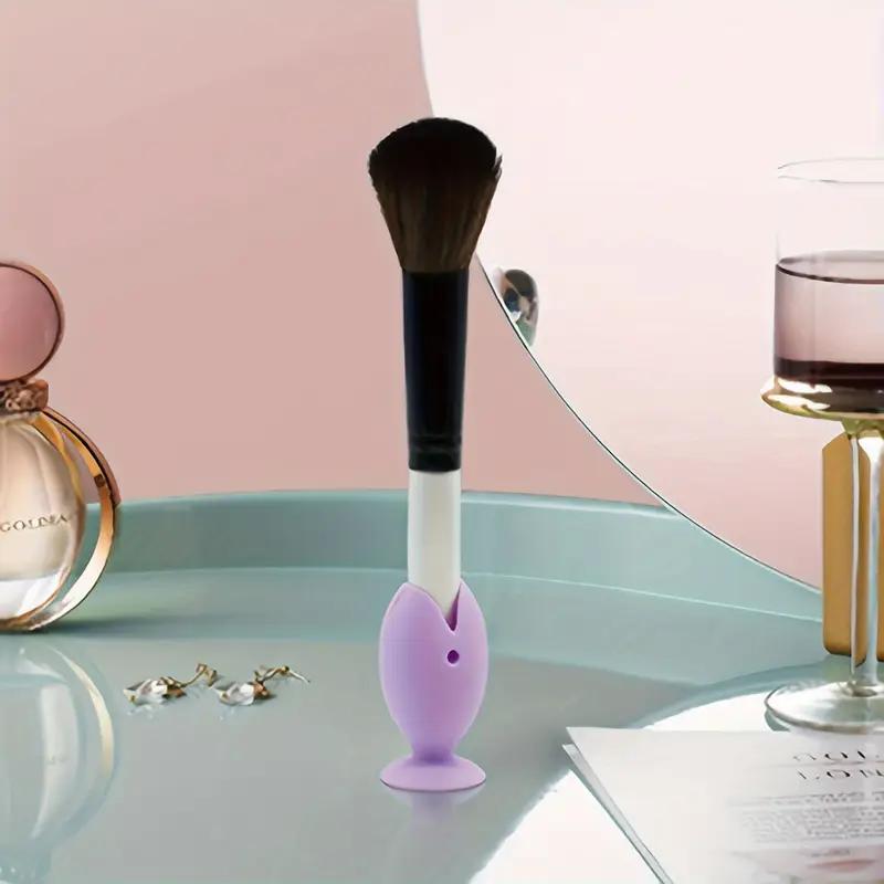 1PCS Punch-free Fish-shaped Toothbrush Holder Suction Cup Travel Wash Set Storage Drain Rack