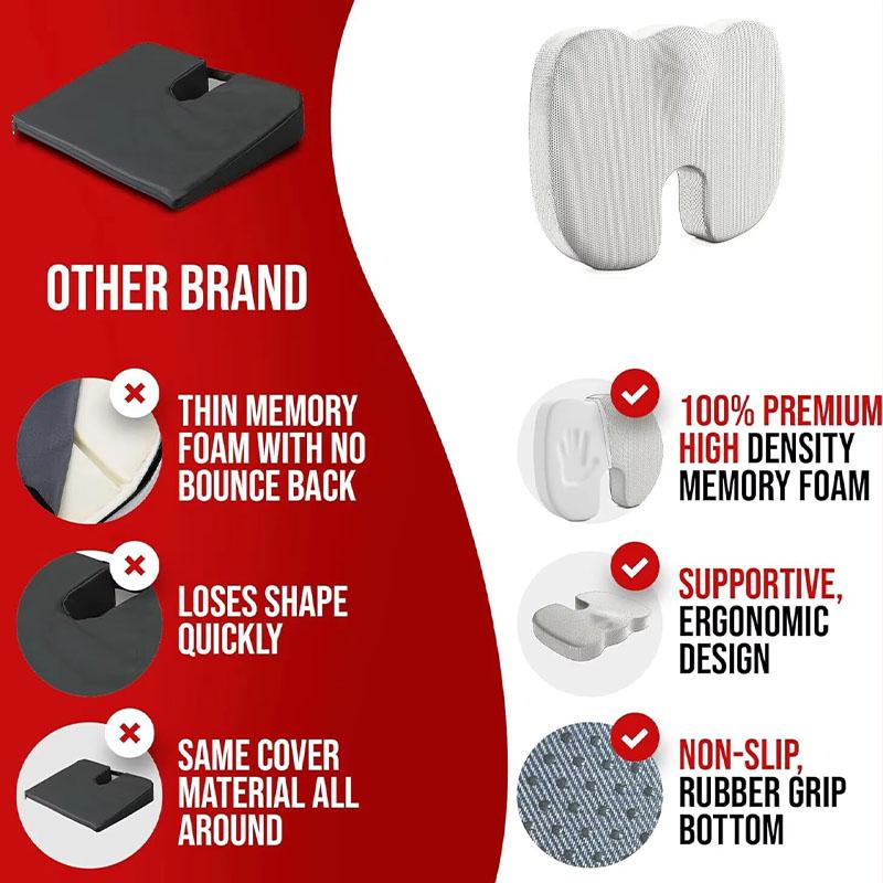 Ergonomic Memory Cotton Office Cushion Hemorrhoid Cushion Chair Cushion Sedentary Artifact Student Ass CushionErgonomic Memory