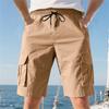 Men's Summer Loose Outdoor Sports Multi-Pocket Cargo Shorts Casual Pants Quarter Pants