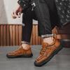 Fashion 2025 New Leather Mens Casual ShoesMen Treking Footwear  Leisure Walk Man Flats New Arrival Driving Shoes All-match Hiking Shoes