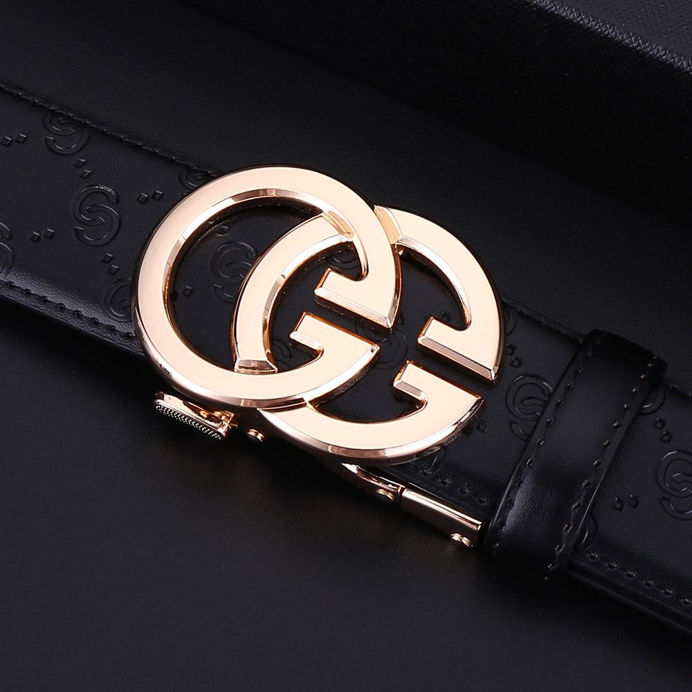 Men's High-End Genuine Leather Automatic Buckle Belt - Versatile Casual Cowhide Waistband