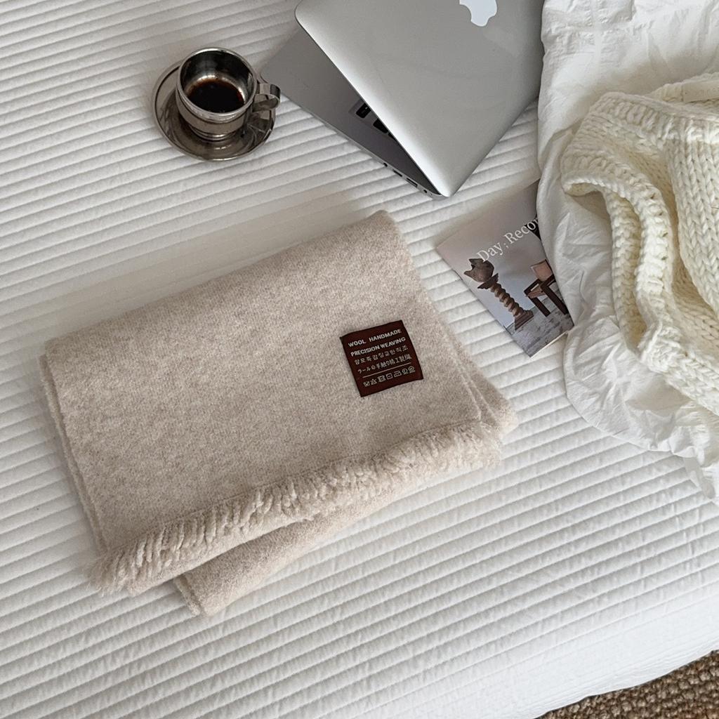 Einfarbiger Kaschmir-Imitat-Schal für Damen, geeignet für den Winter, geeignet für Paare, doppelt verwendbar, warm, lang, dick