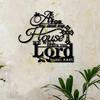 Joshua Bible Scripture Metal Wall Art Christian Cross Home Decor Gift