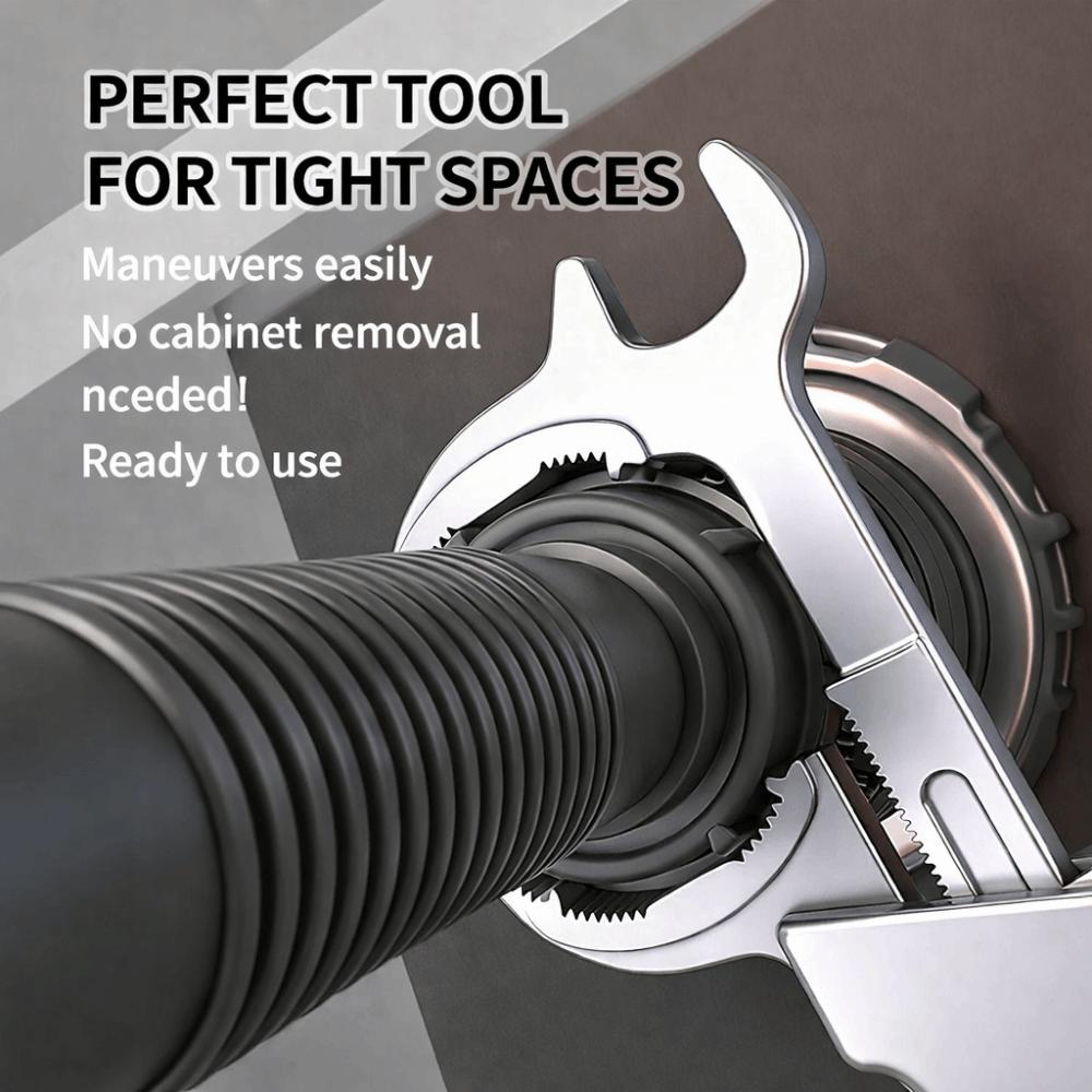 Portable Universal Faucet Wrench Aluminum Alloy Multi-functional Plumbing Wrench Adjustable Sink Repair Tools