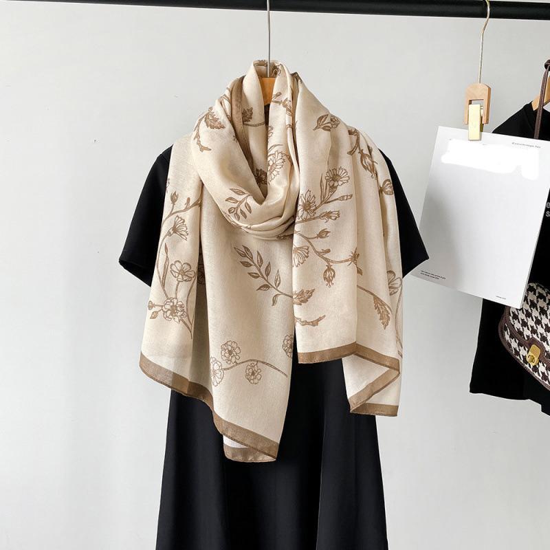 

185 * 85см Летний Женский Новый Шарф-Шаль Средней Длины Дышащий Солнцезащитный Модный Универсальный Шарф из Шелка Премиум-класса 185*85cm