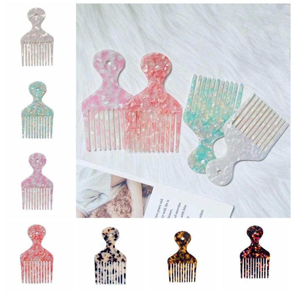 

Korean Style Pick Comb Marble Leopard Print Fork Hairbrush Acetate Long Tooth Hair Comb Barber