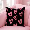 Home Decor Colorful Heart Patterns Love Themed Pillow Covers Pattern Cushion Cover Suitable For Sofa Bedroom Car Pillow Cover