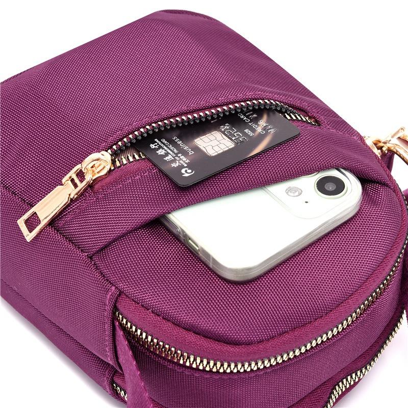 New Large-capacity Mobile Phone Bag Shoulder Bag Messenger Bag Fashionable and Simple Casual Nylon Bag Women
