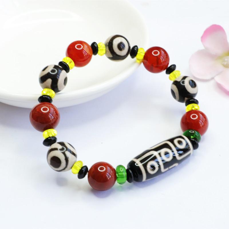 2026 Dzi Bead Red Agate Bracelet Chalcedony Jewelry Factory Live Delivery S2040407