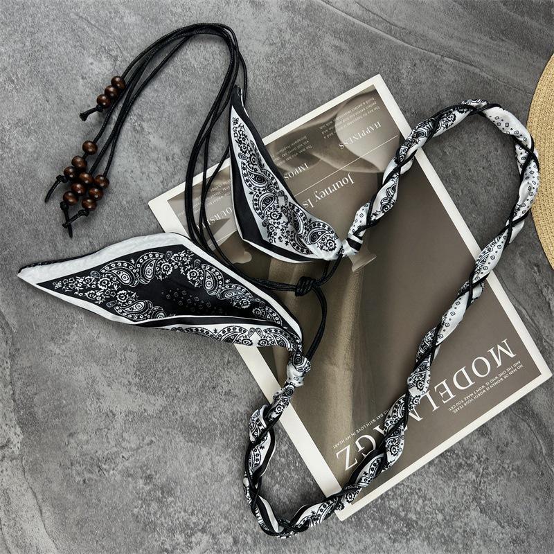 Ceinture Écharpe en Soie Polyvalente pour Femme, Chaîne de Taille Décorative à Long Ruban