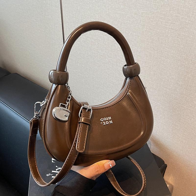 Retro Oil-wax Leather Hand-held Dumpling Bag High-quality Single-shoulder Crossbody Women's Bag