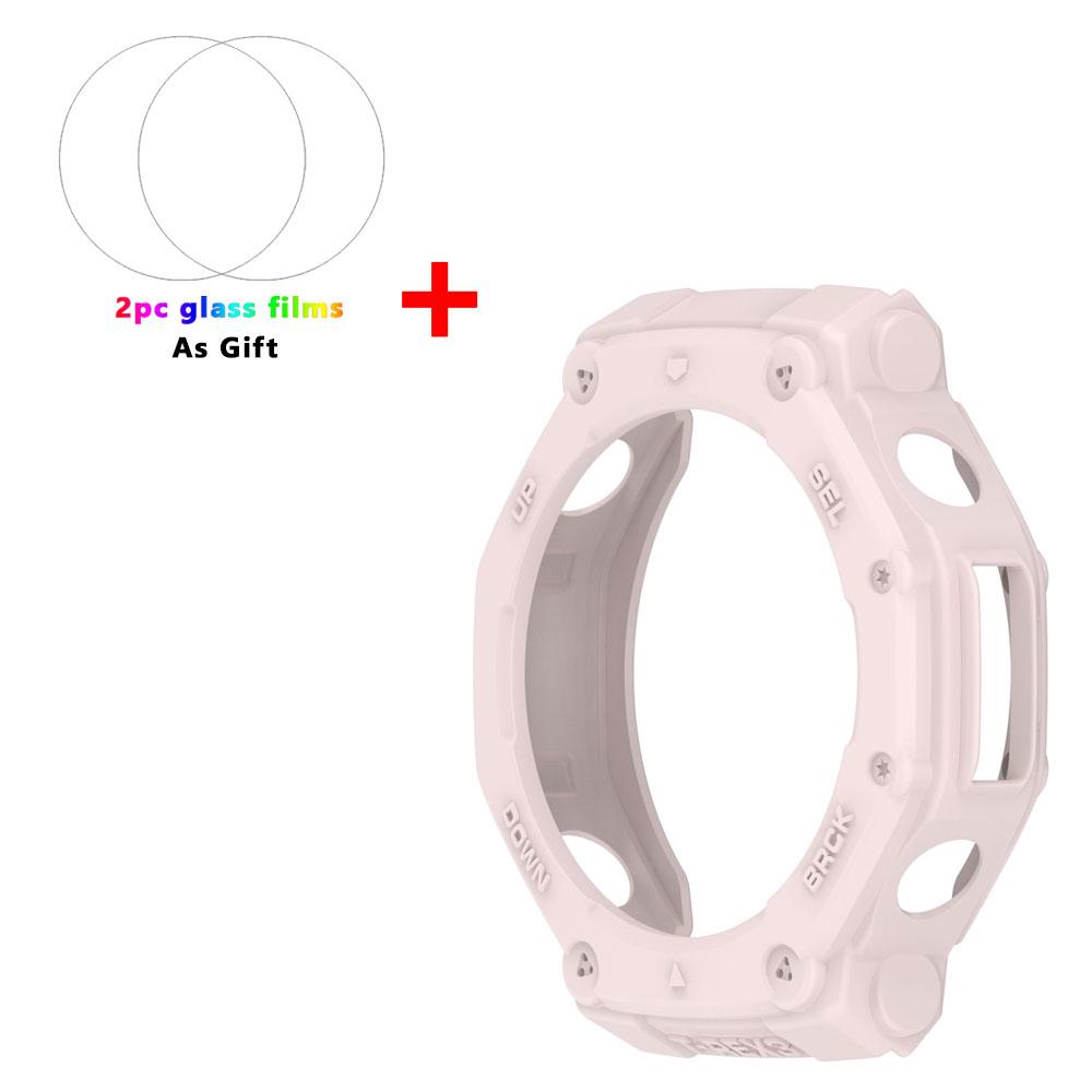 TPU Protective Case + Glass Film For Amazfit T-Rex 3 Smart Watch Cover Soft Silicone Bumper Shell Huami Amazfit Trex3 Protector