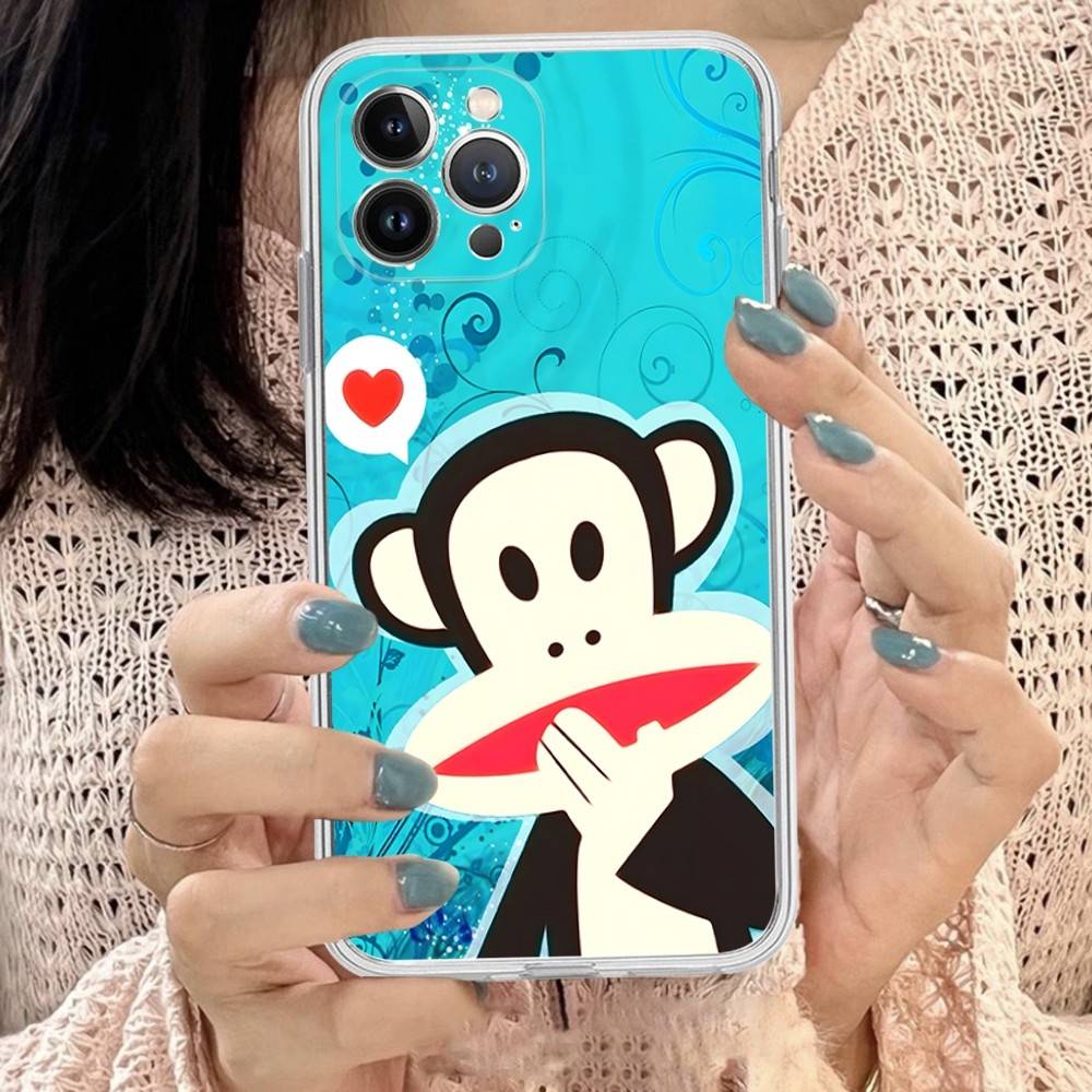 Classic Fashion Logo P-Paul F-Frank Phone Case For iPhone 17 16 15 14 13 11 12 Pro Max 16 Plus Transparent