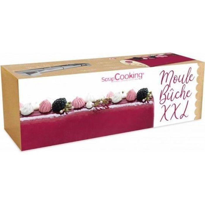 Moule à bûche de Noël en inox - XXL - démoulage facile - compatible congélateur et lave-vaisselle