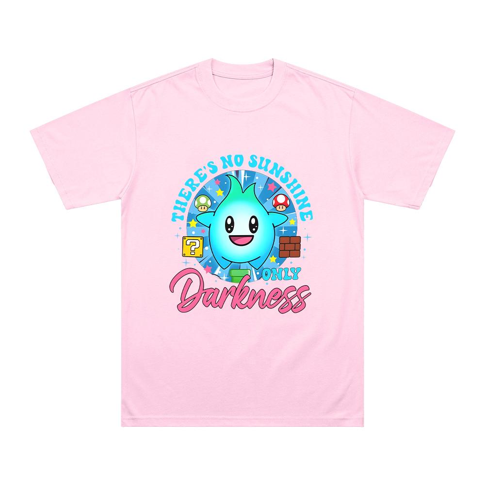 Theres No Sunshine Only Darkness Cartoon Print T Shirts Lumaleees Harajuku Funny Comfortable Tees Women Unisex Pure Cotton Clothes