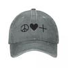 Peace love positivityCap Cowboy Hat golf hat baseball hat Cap male women's hats Men's