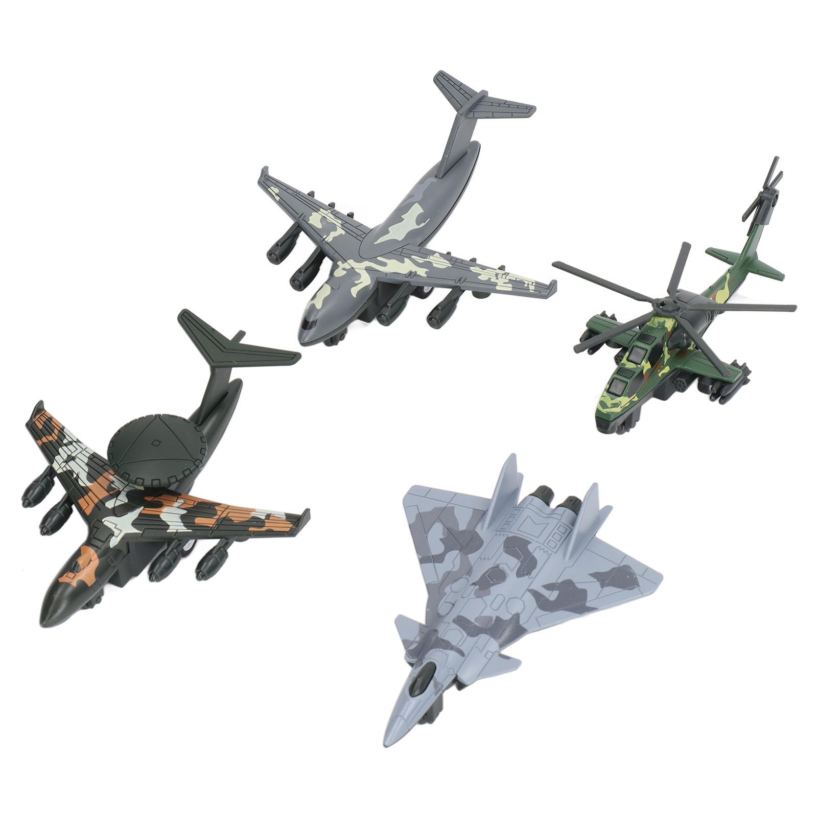4pcs Pull Back Airplane Toy Children Boys Alloy Simulated Aircraft Plane Model Birthday Gift Decoration