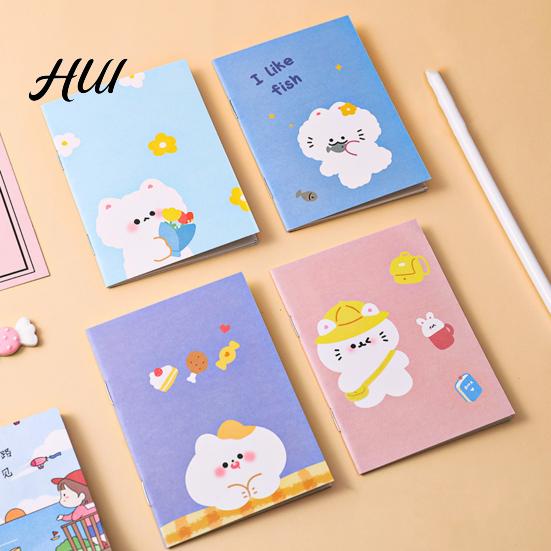 Pocket Notebook Cute 4Pcs Cartoon Set 64K Mini Notepad for Kids Students Smooth Paper Portable Ink Journal School Prizes And Party Favors Compact