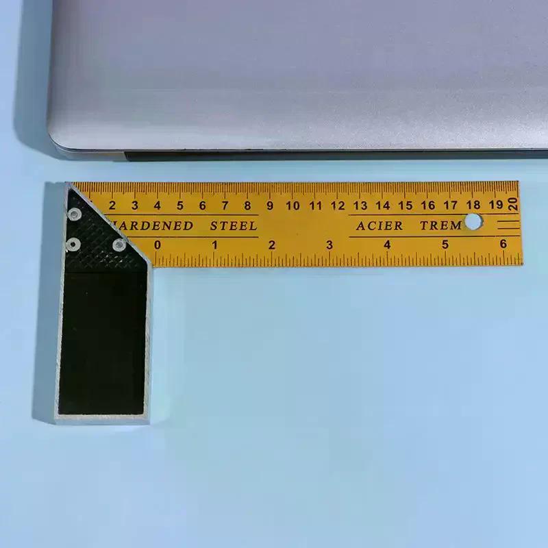 Woodworking and Building Ruler: L-shaped Multifunctional Metal Square for High Precision Measurement.