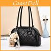 City Style Pu Bag With Stitching Details And Inner Storage For Casual Outings