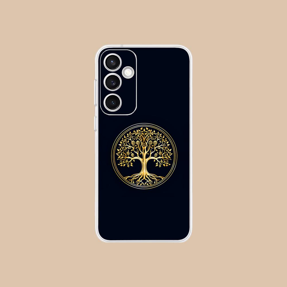 World Life Tree Mobile Phone Case for Samsung Galaxy S25 S24 S23 S22 S21Plus FE Ultra Clear Colorful Cover Smartphone Cover