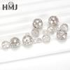 Factory Sale Loose Moissanite Round Shape Ball Beads Lab Grown Diamond Stones White Blue Black DIY Jewelry Making