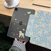 Cartoon Lamb With Red Scarf IPad Case Air Mini Pro Side-Attach Detachable Hard Shell Stand Cover Sleep Wake Function
