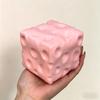 Large Cheese Cube Decompression Ball, Moldable Non-Bounce Squishy Toy, ASMR Sensory Calming Gift for Kids & Adults