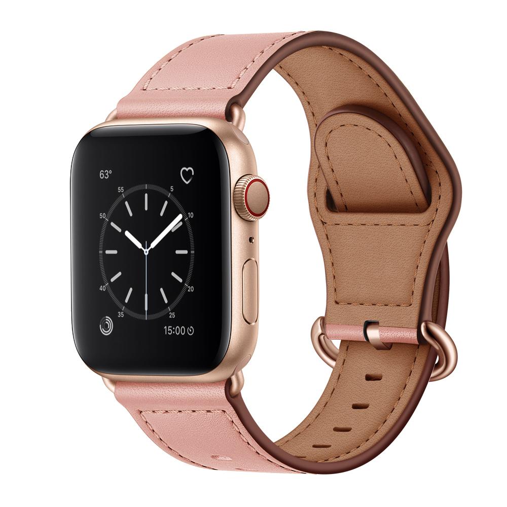 Echtes Lederarmband für Apple Watch Band 44mm 45mm 42mm Luxus-Uhrenarmband für IWatch Serie 7 3 4 5 6 Se 4 Mode-Uhrenarmband