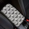 Dreaweet Stylish Spider Web Printed Black Car Center Console Armrest Cushion Cover Pad Soft Car Armrest Seat Box Cover Protector Auto Car Interior