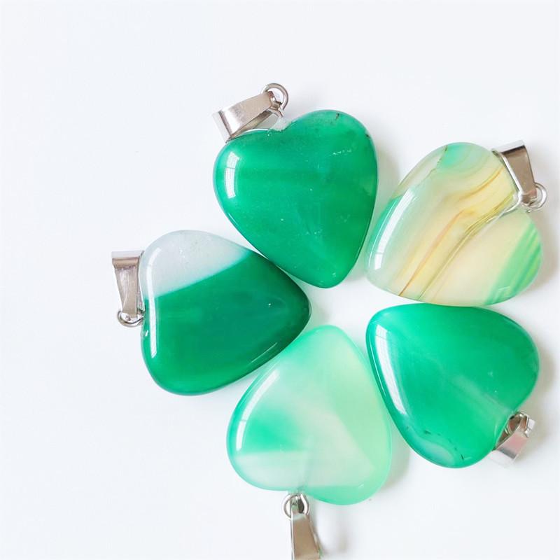 

Ожерелье с подвеской в форме сердца из натурального агата - 20 мм кристаллический камень