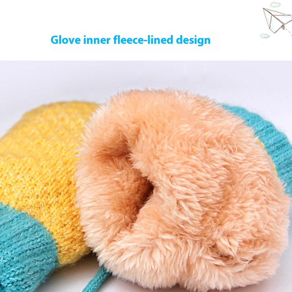Boys Girls Mittens Toddler Gloves Age 2-3 Soft Hanging Neck Mittens For 1-3 Years Old Baby Mittens