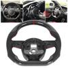 Carbon Fiber Steering Wheel Nappa Perforated Leather Fit for B8.5 RS3 RS4 RS5 RS6 RS7 2013-2016