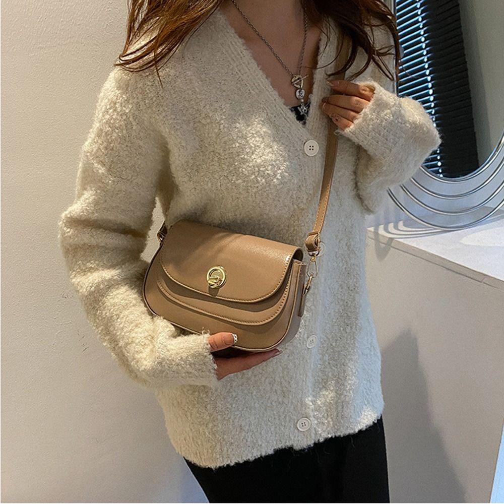 

Korean Style Crossbody Bag PU Leather Shoulder Bag INS Women Handbag Outdoor