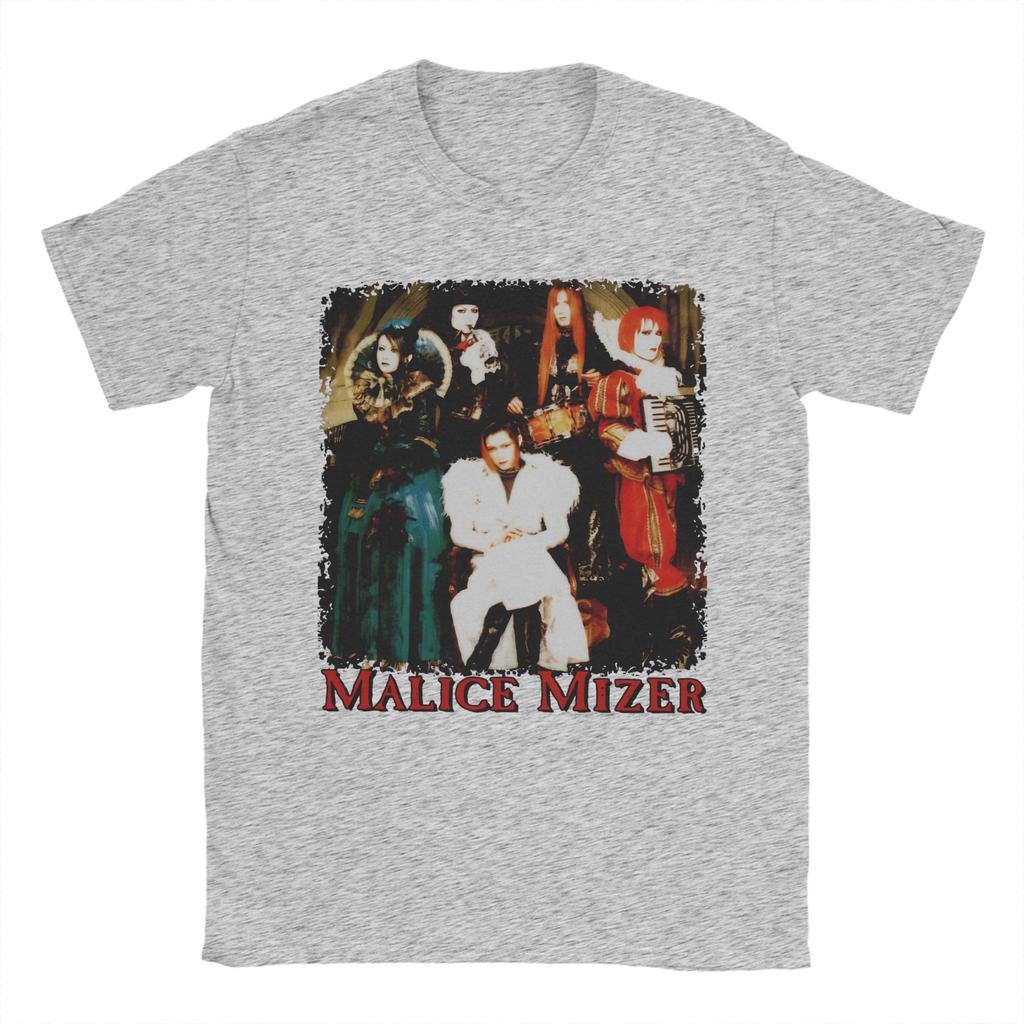Casual Malice Mizer JRock Band TShirt Men Round Neck Pure Cotton T Shirt Short Sleeve Tees Classic Clothing