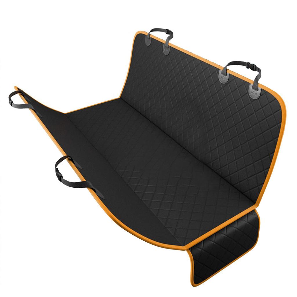 Dog Car Seat Cover Waterproof Scratch Proof Pet Seat Cover for Back Seat Cars Trucks SUVs Orange